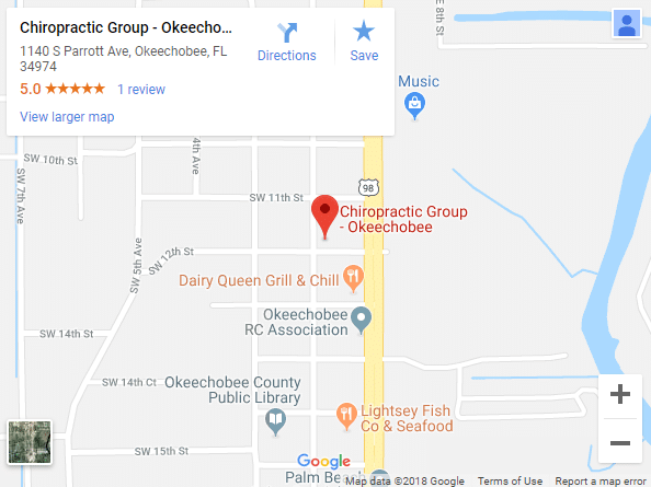 Map of Okeechobee Chiropractors
